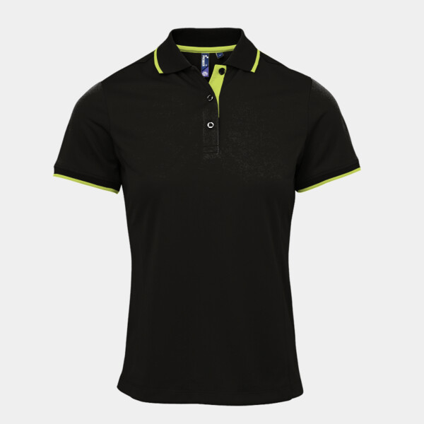 Premier Ladies Contrast Coolchecker® Piqué Polo Shirt Thumbnail