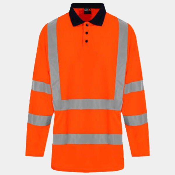Pro RTX High Visibility Long Sleeve Polo Shirt Thumbnail